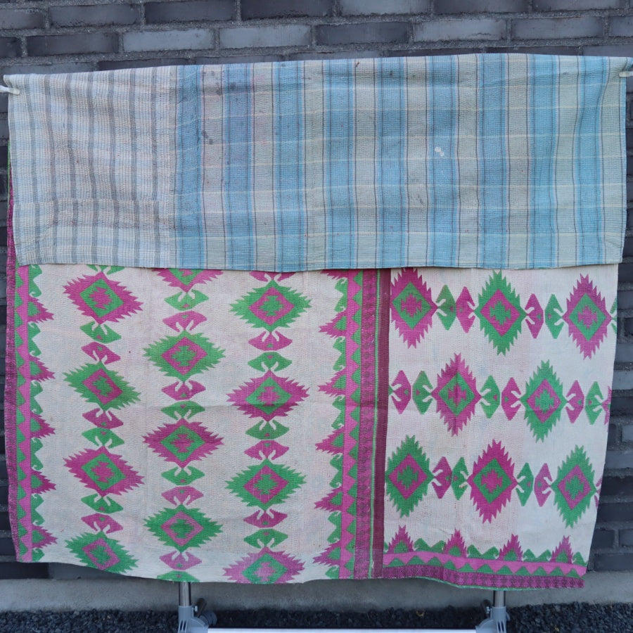 Kantha Tæpper håndlavet unika fra Indien