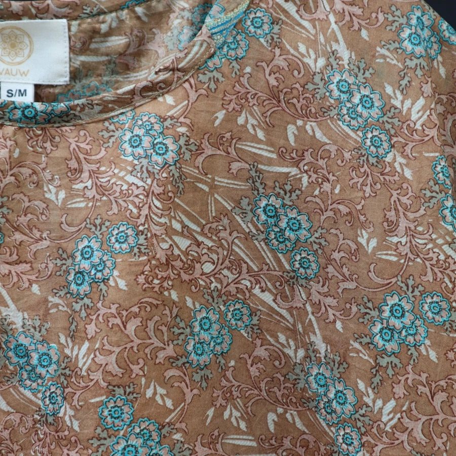 Alba Shirt i Silke med korte ærmer fra Wauw