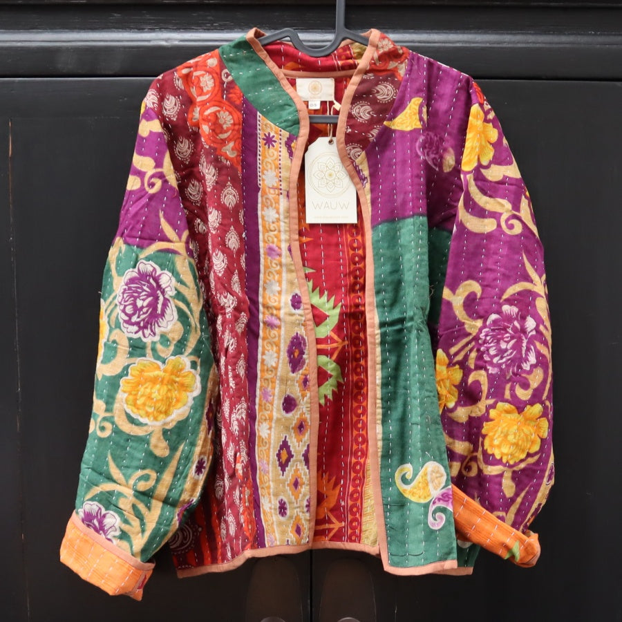 Tibet Jacket i bomulds Kantha syning fra Wauw