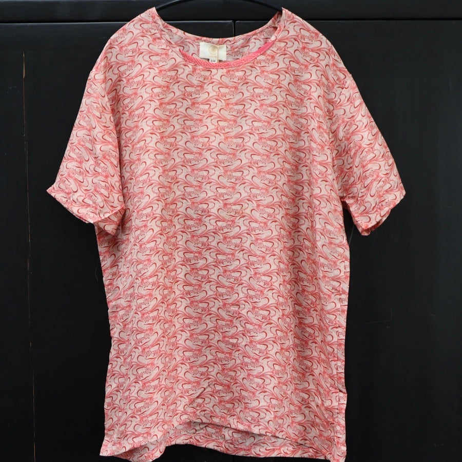 Alba Shirt i Silke med korte ærmer fra Wauw