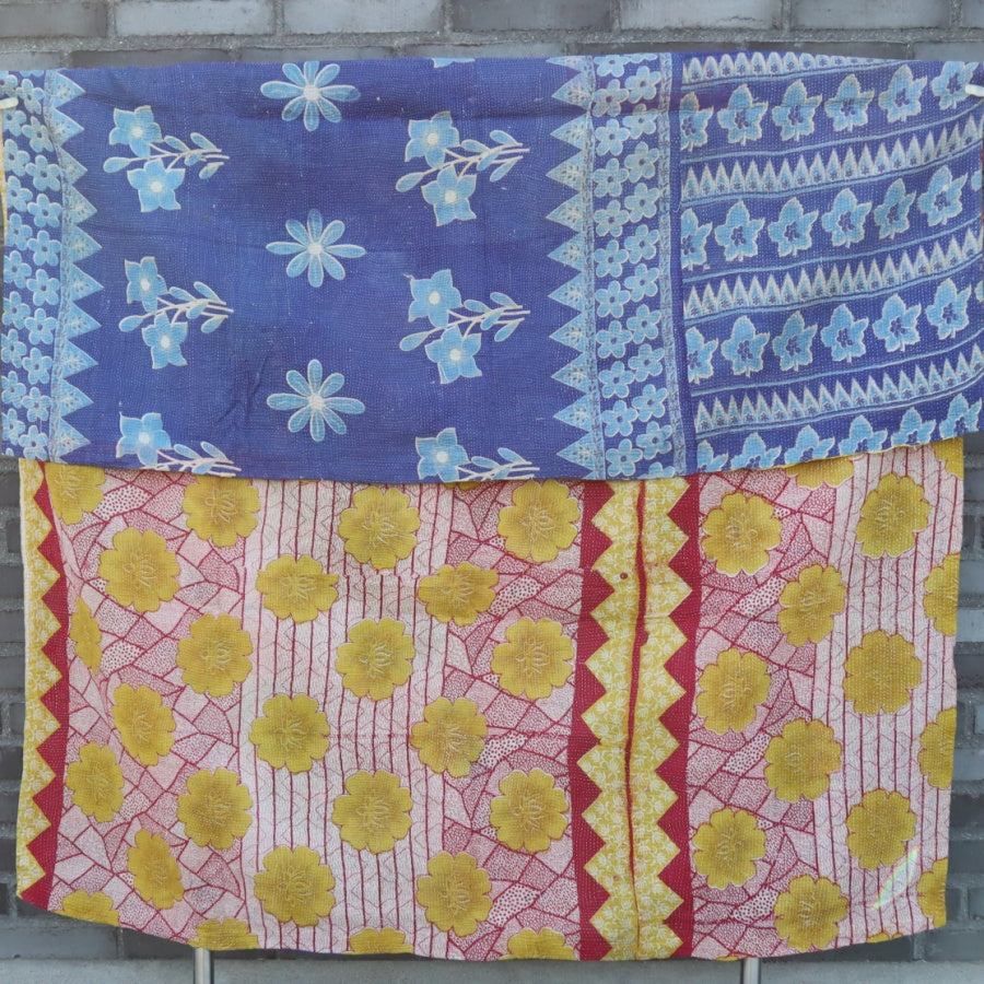 Kantha Tæpper håndlavet unika fra Indien