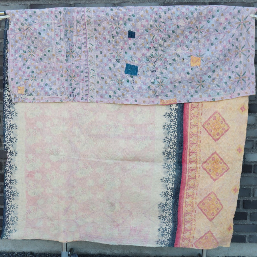 Kantha Tæpper håndlavet unika fra Indien