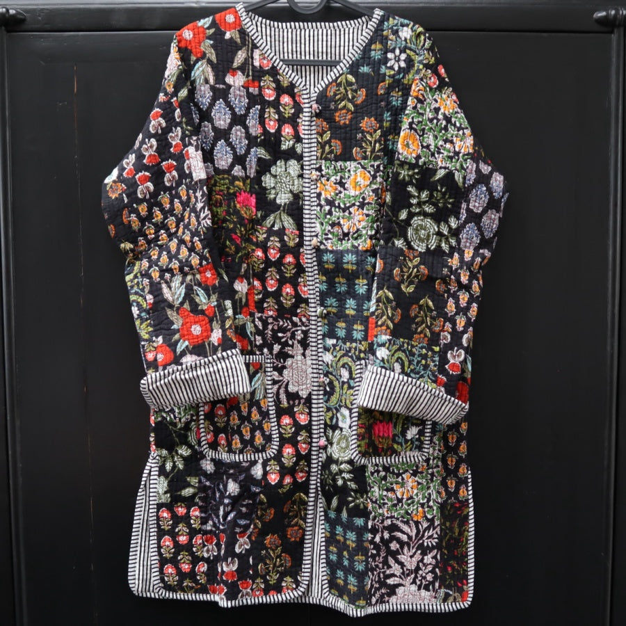 Lulu Long Jacket vatteret jakke i bomuld fra Wauw