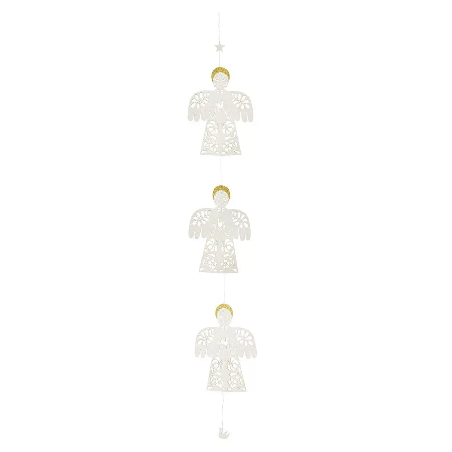 Papir guirlande med hvide engle fra Bungalow Paper Garland Angel