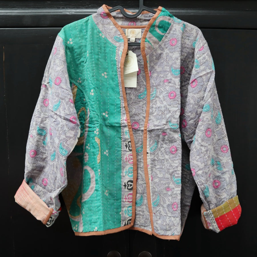 Tibet Jacket i bomulds Kantha syning fra Wauw