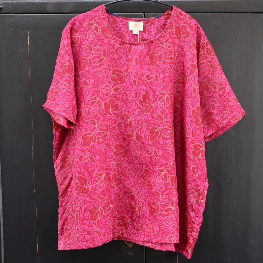 Alba Shirt i Silke med korte ærmer fra Wauw