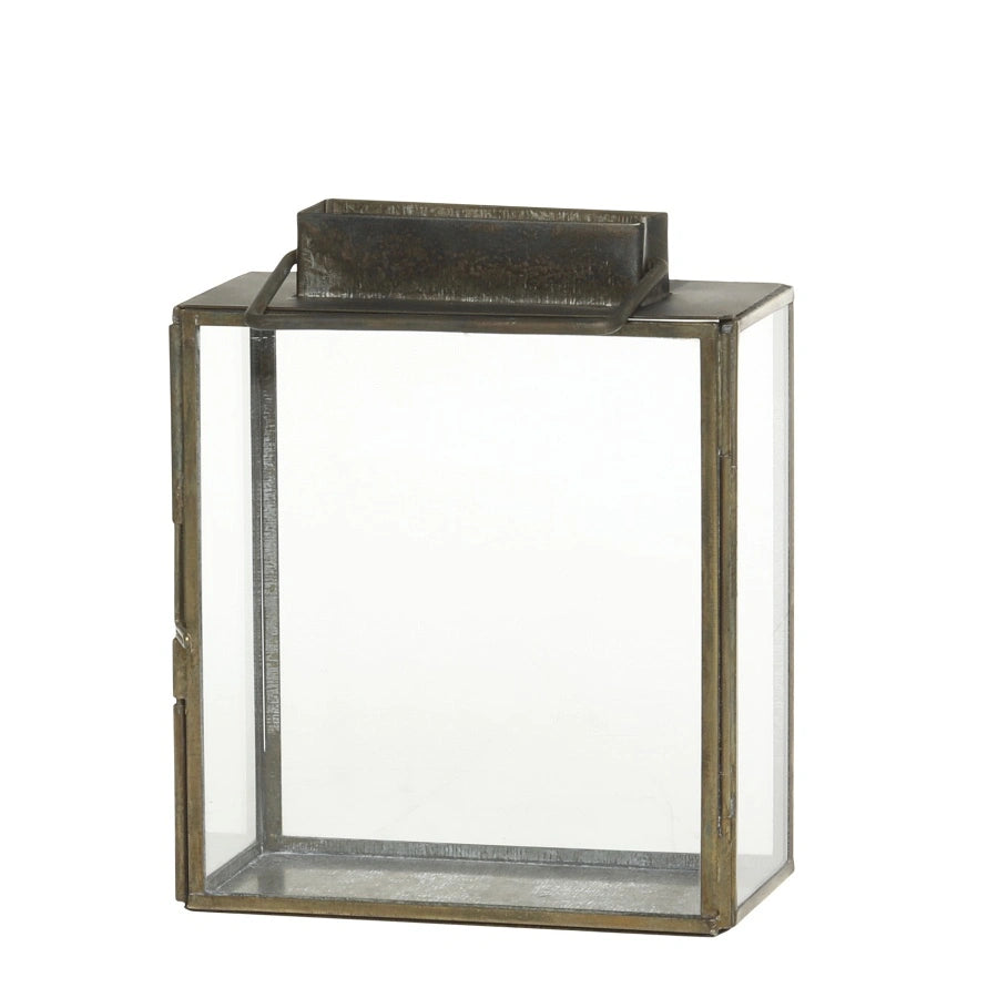 Lille smal lanterne i antik messing fra Chic Antique