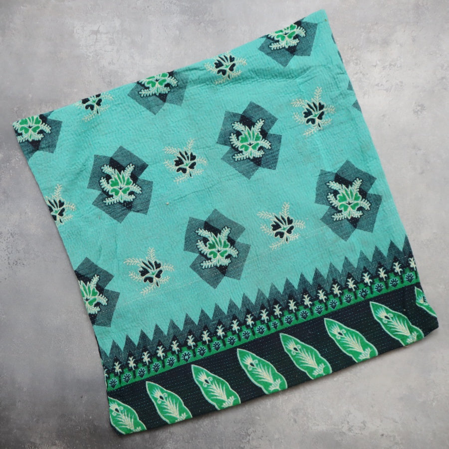 Kantha Unika Pudebetræk i bomuld fra Indien