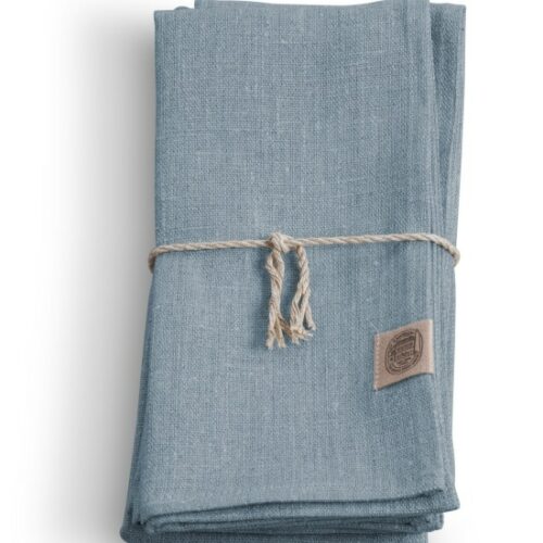 Hør servietter i lyseblå