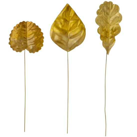 3 guldblade i forskellige str lille