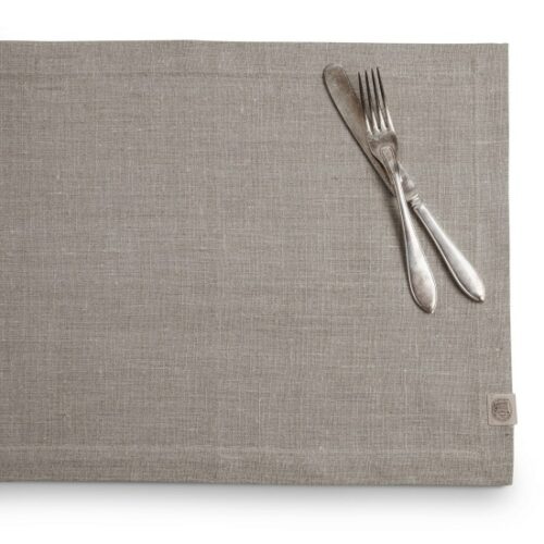 Dækkeserviet i hør beige