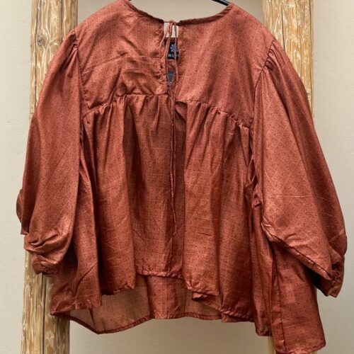 Rose bluse i rust brun