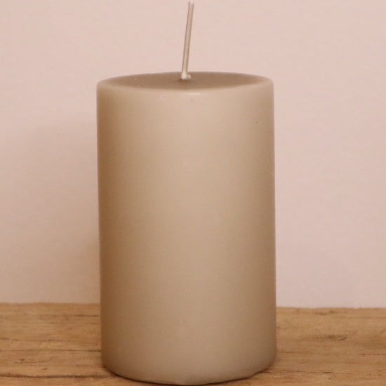 Bloklys i gylden brun 10 cm