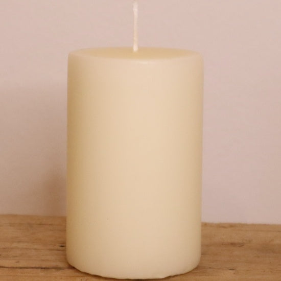 Bloklys 10 cm i råhvid