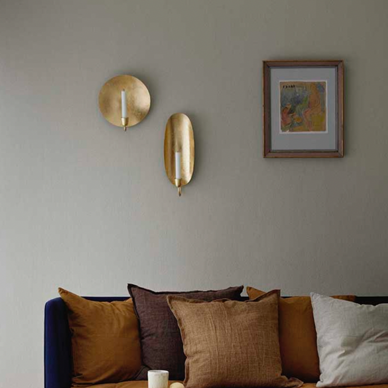 Oval Guld Væglysestage fra Bungalow