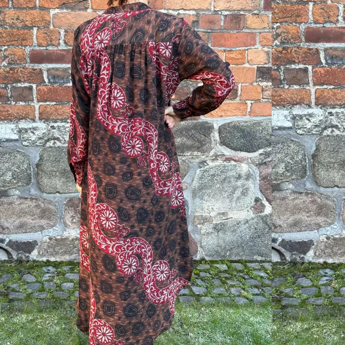 Lang skjorte kjole Viola med knapper fra Wauw