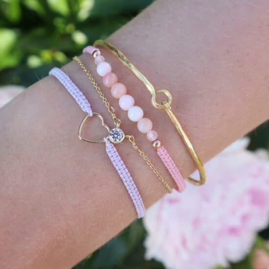 håndknyttede armbånd, guldarmring