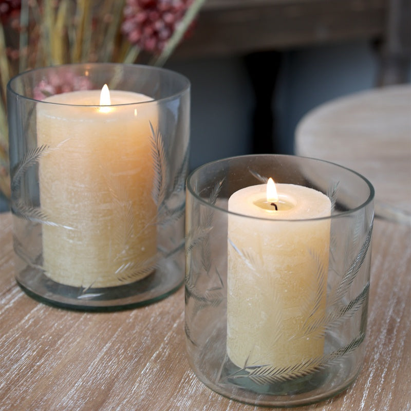 Hurricanes i glas med slibninger fra Chic Antique