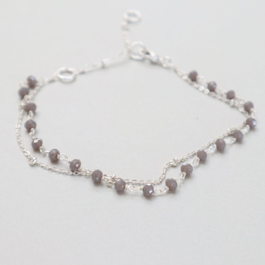 sølvarmbånd i 2 med labradorit