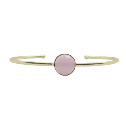 Fast armring med Rosenkvartz