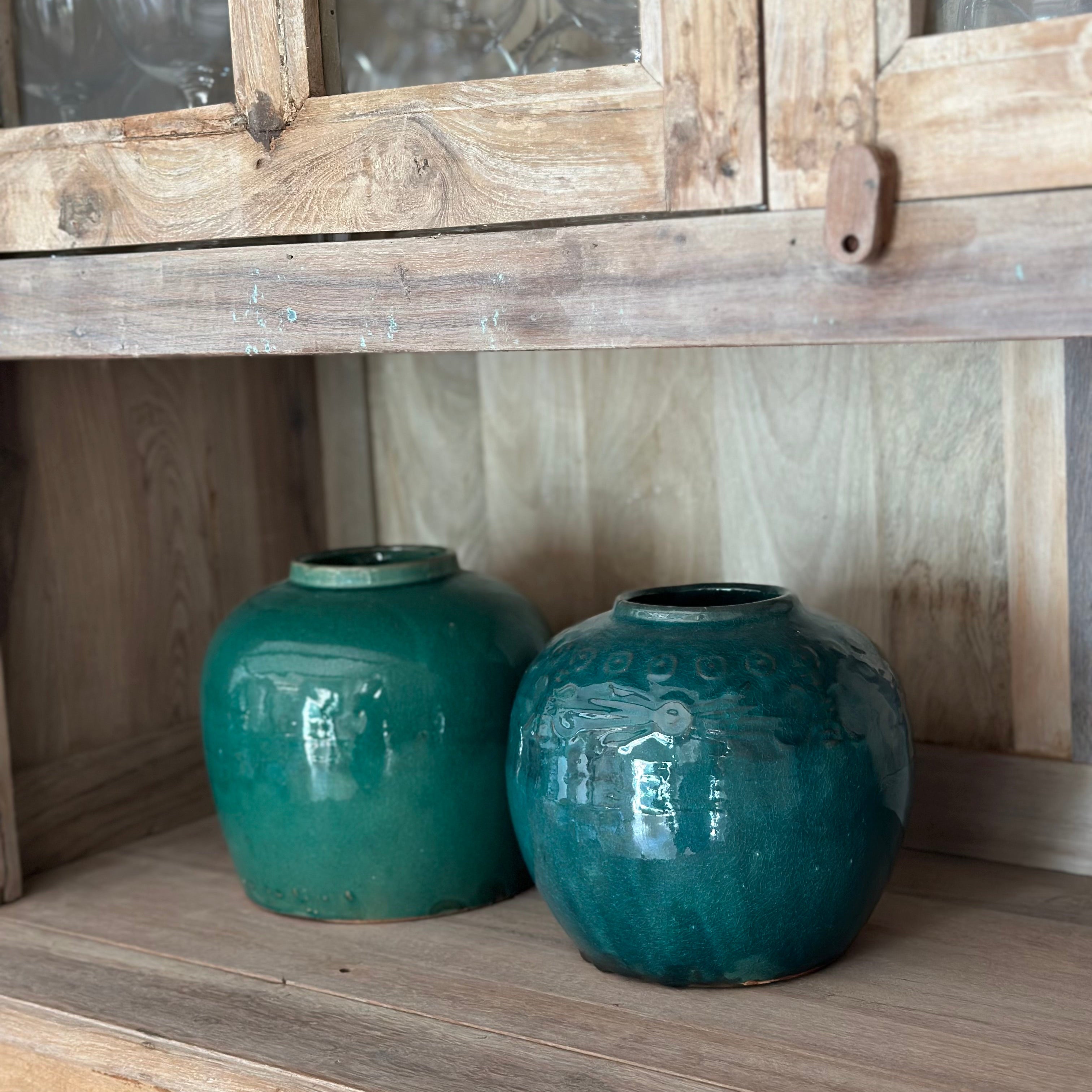 Gammel grøn kinesisk vase