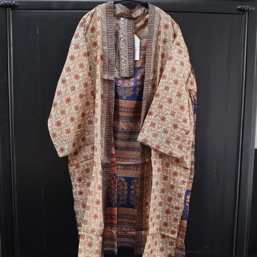 Kort Vintage Silke Kimono fra WAUW