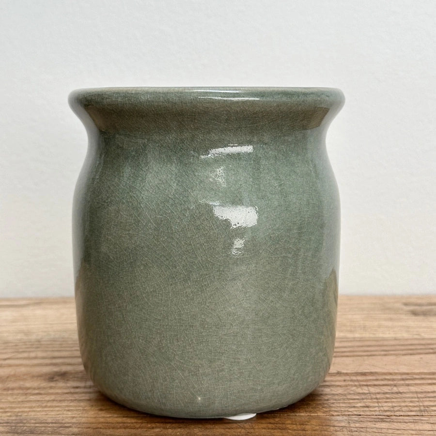 Luna Krukke i Grå/Grøn keramik fra Chakar