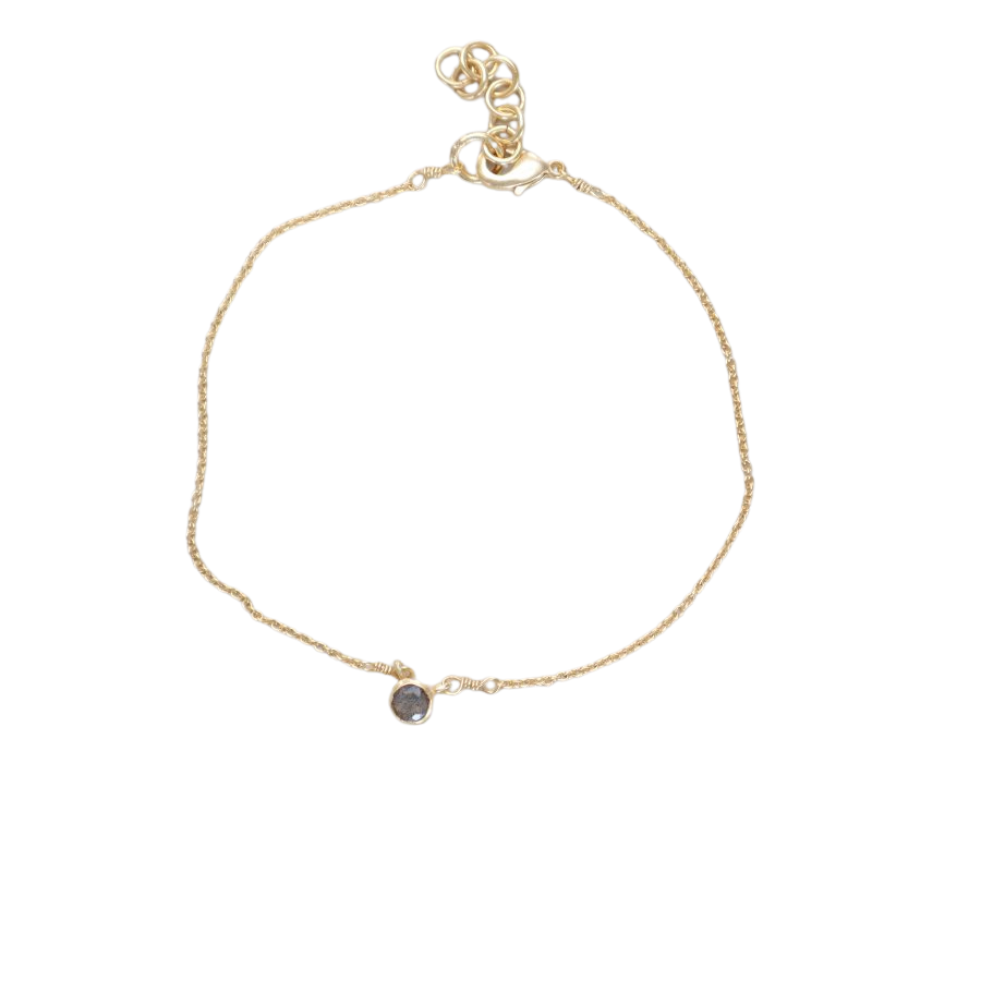 Forgyldt armbånd med indfattet Labradorite