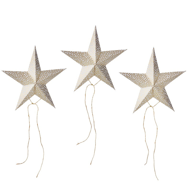 Prikkede Papir Stjerner 3-PAK fra Bungalow