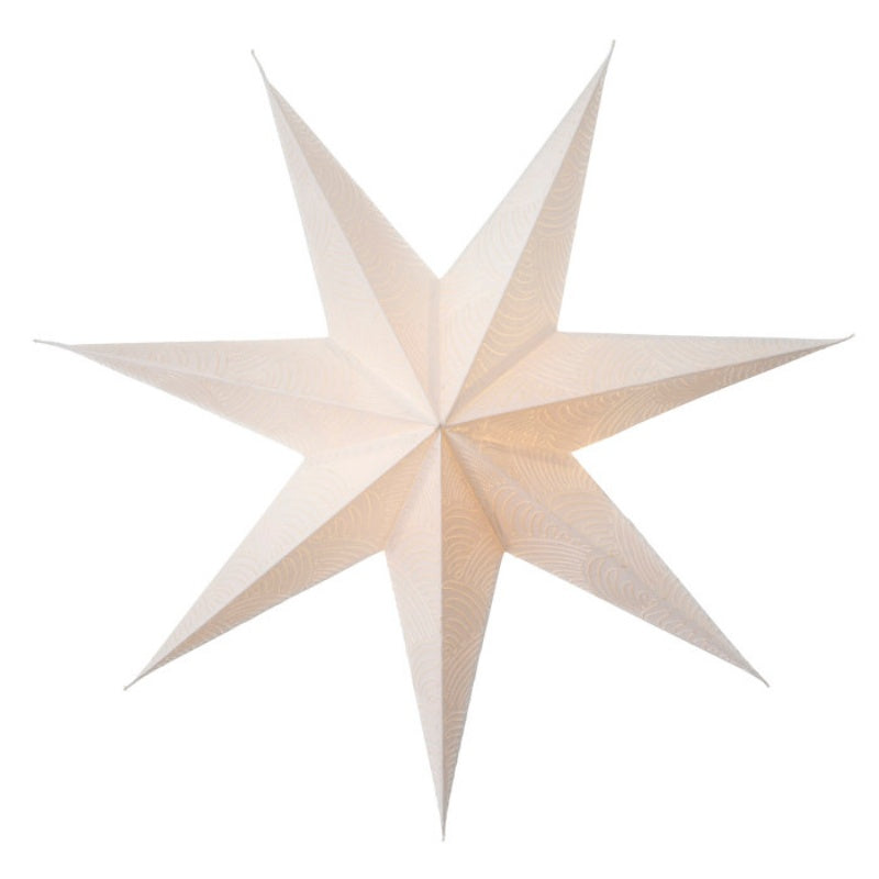 Hvid Papir Stjerne Jupiter 70 cm fra Bungalow